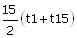 15/2(t1 + t15)