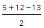 (sum of perpendicular sides - hypotenuse) / 2