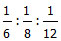 1/6 : 1/8 : 1/12