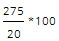 (275/20)*100